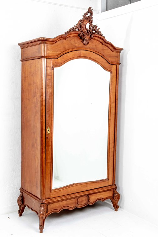 Antique Walnut French Louis XV Armoire