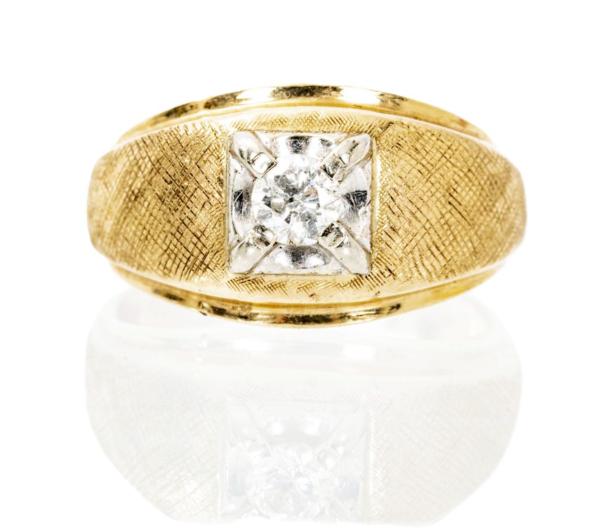 14K Yellow Gold Men's Ring - 7.2 G