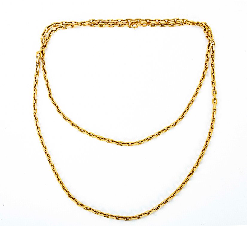 14K Yellow Gold Anchor Cable Chain- 35.2 G