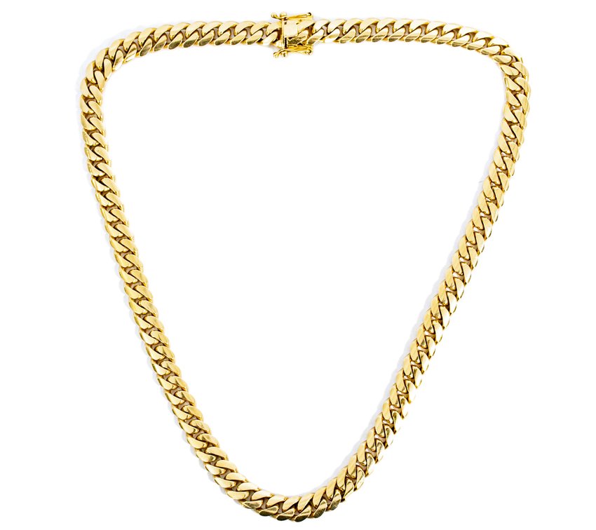 10K Yellow Gold Solid Curb Chain- 179.8 G