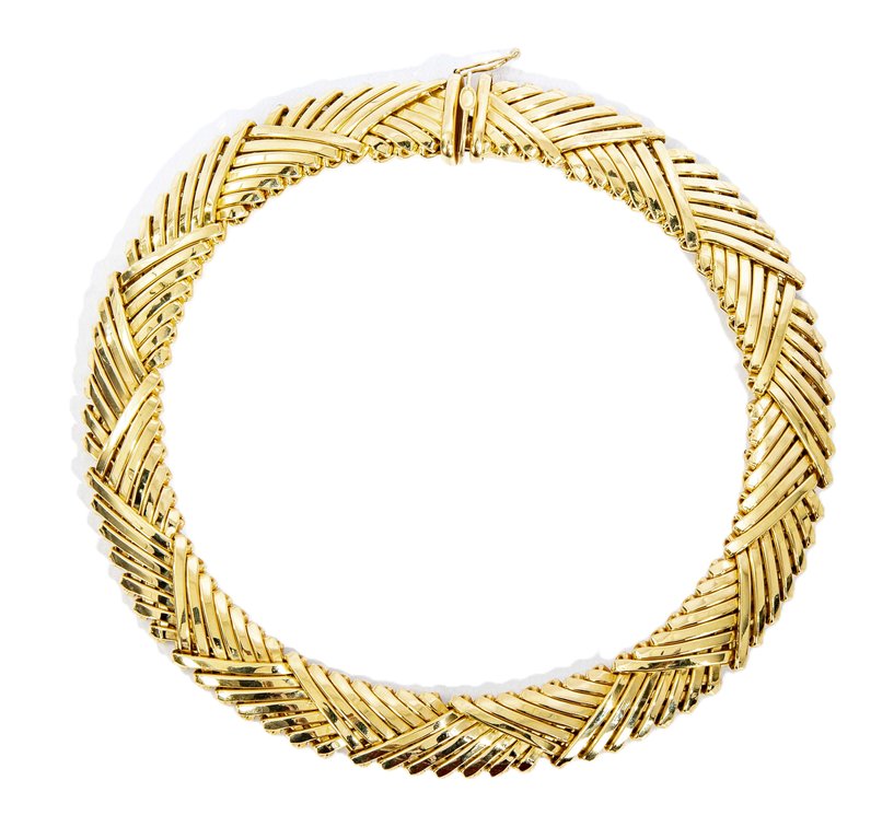 18K Yellow Gold Le Gi Woven Necklace- 178 G ****Buyers Premium reduced to 10%****