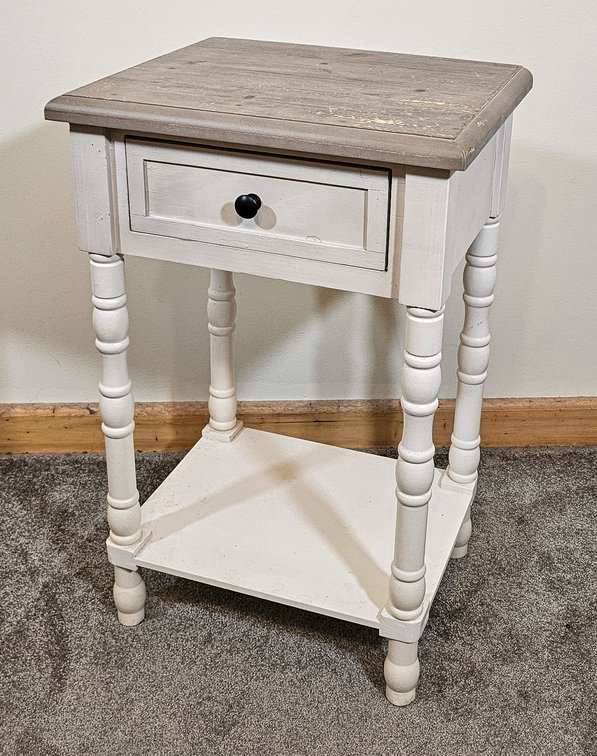 White One-Drawer Stand