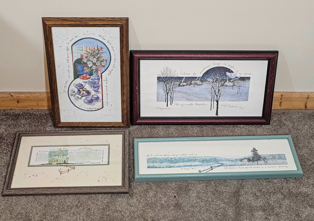 Four Framed D. Morgan Prints