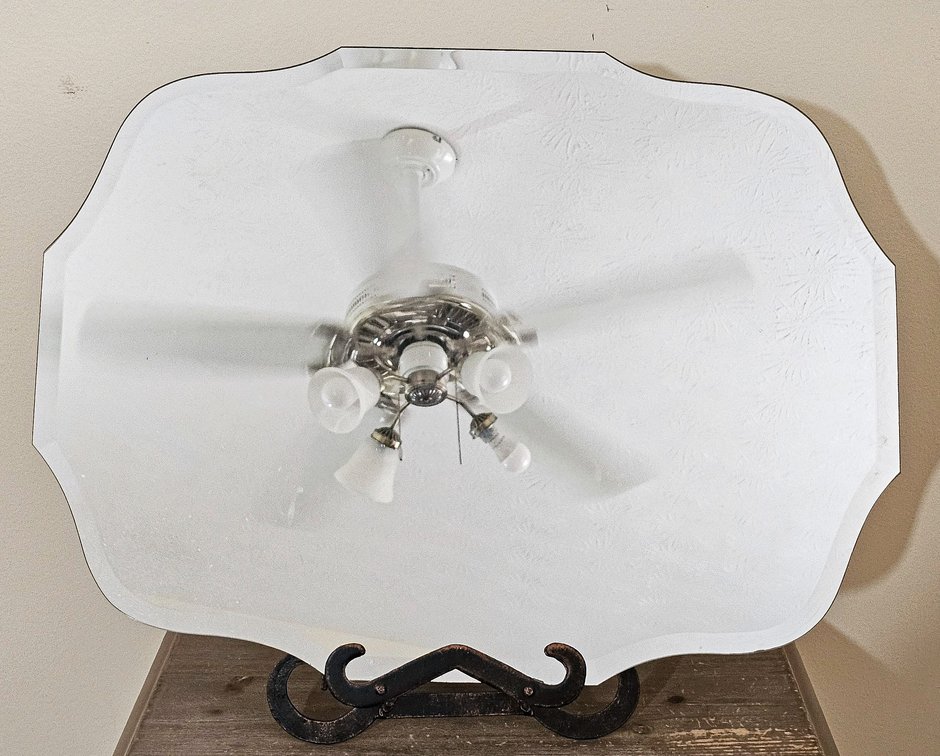 Beveled Glass Scalloped Mirror