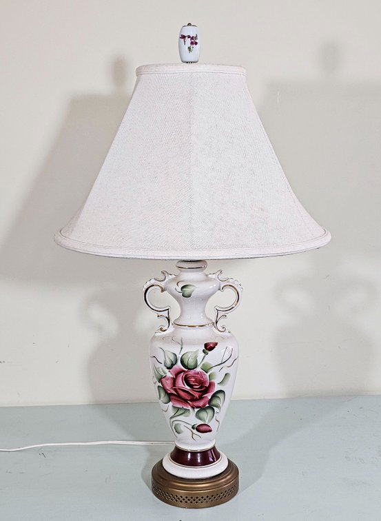 1930s Porcelain Boudoir Table Lamp