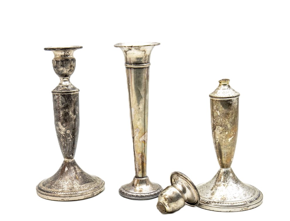 Sterling Silver Hollowware- Candlesticks & Vase