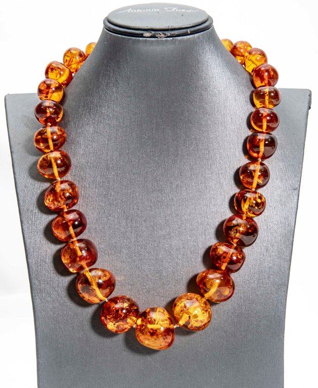 Sterling Silver & Amber Necklace