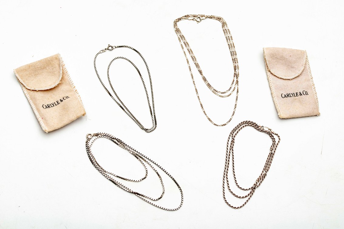 Four Sterling Silver Chains- 23.6 G
