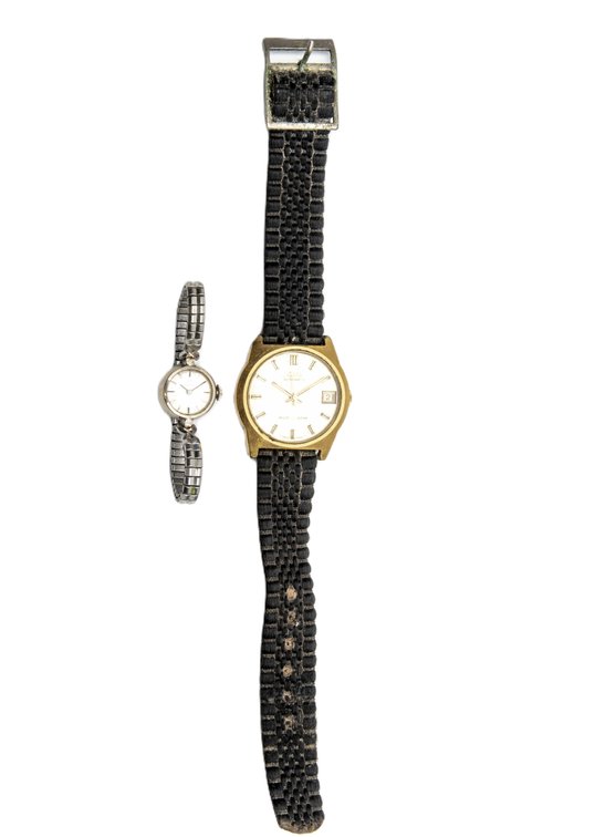 14K Gold Omega Watch & 70's Mido Automatic Watch