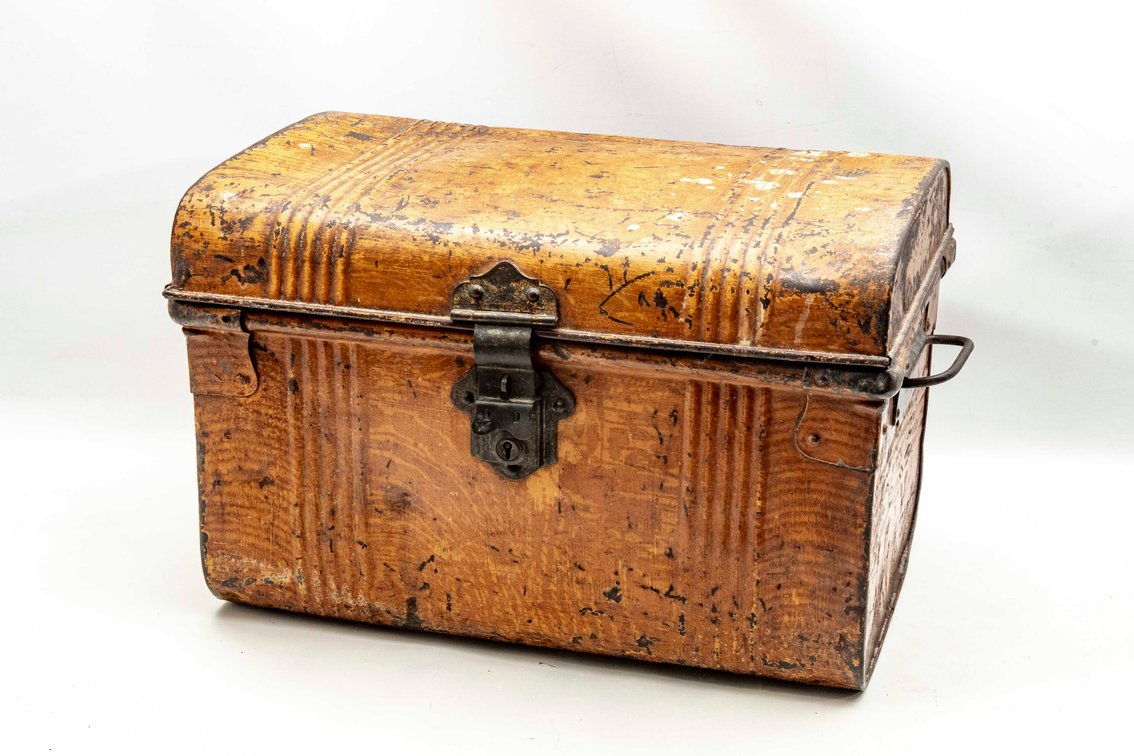 English Toleware Victorian Trunk - WB Williamson &
