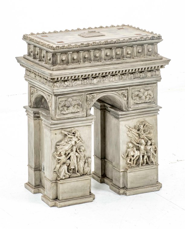 French"Arc de Triomphe" Chalkware Sculpture