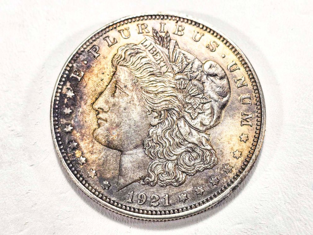 1881 Morgan Silver Dollar with Signs of Heat Expos