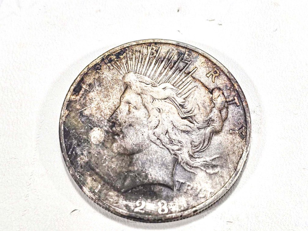 1923 Peace Silver Dollar with Heat Exposure