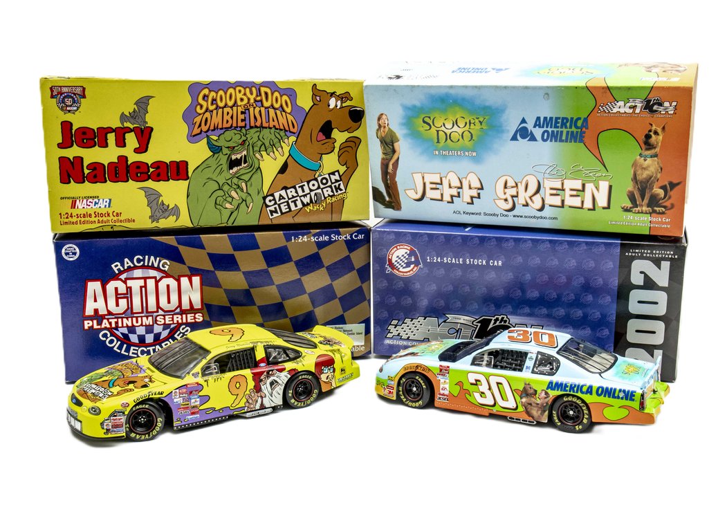Two Scooby-Doo Action 1/24 Nascar Stock Cars