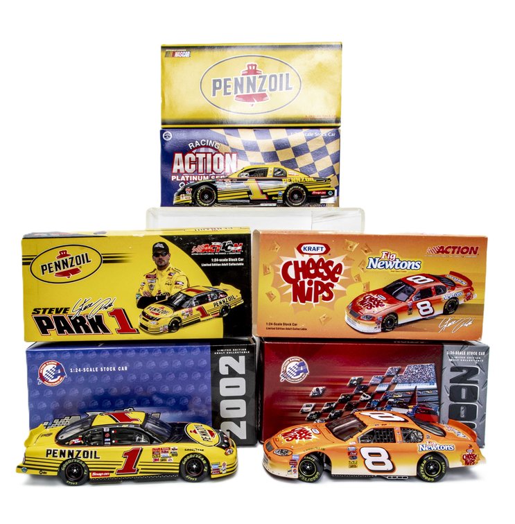 Three Steve Park Action 1:24 Scale Diecast Cars