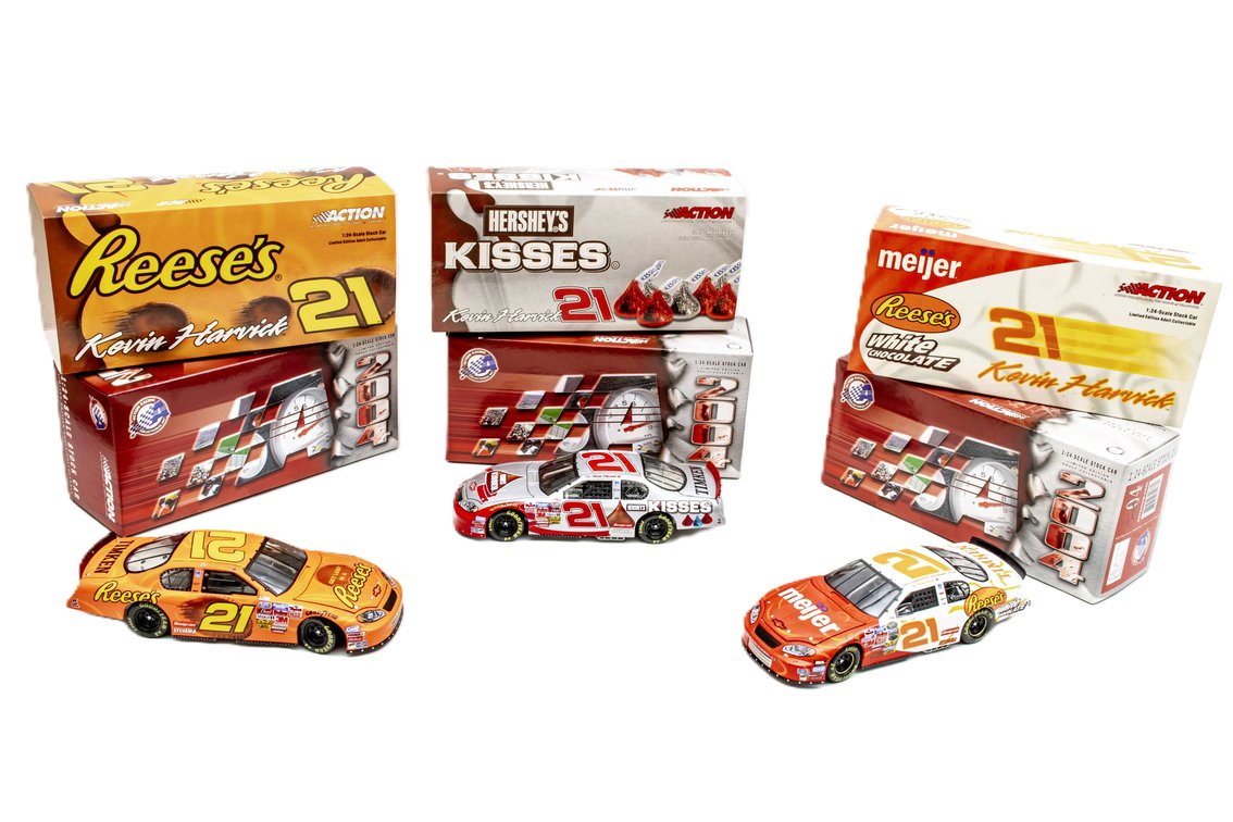 3 Action 1:24 Scale Diecast Cars Keith Harvick #21