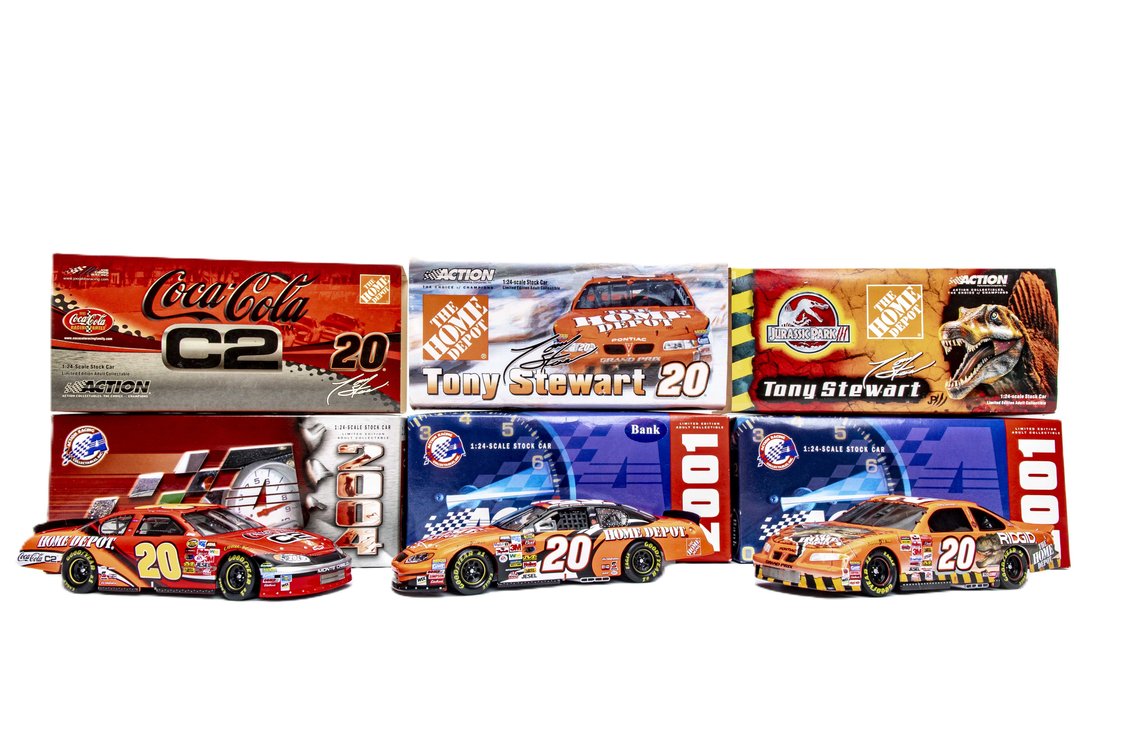3 Action 1:24 Diecast Cars Tony Stewart #20 IOB