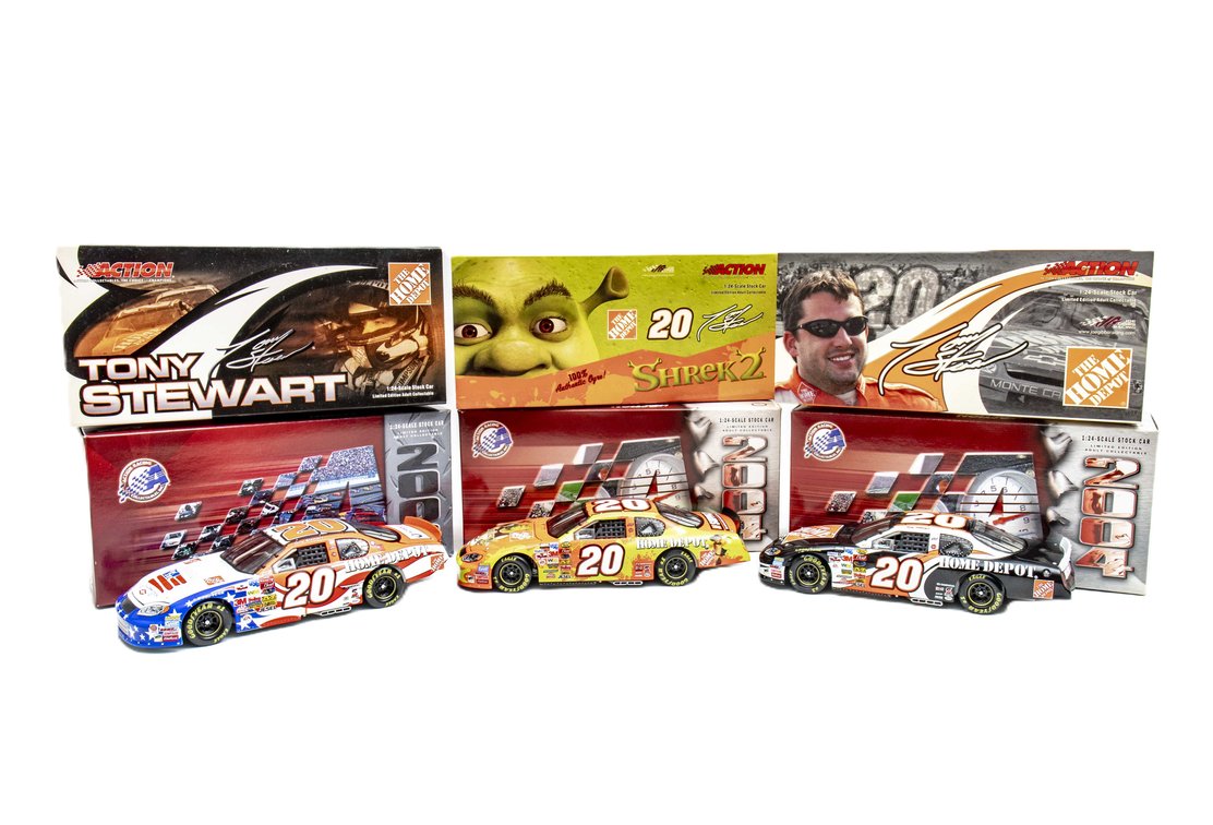3 Action 1:24 Scale Diecast Cars #20 Tony Stewart