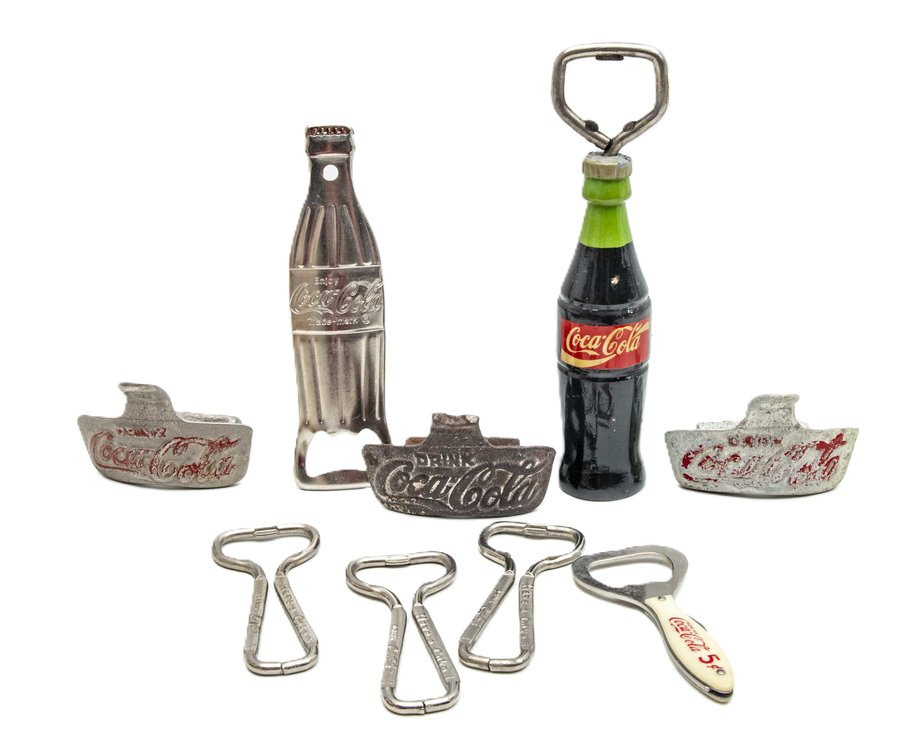 9 Coca-Cola Bottle Openers- Hand & Wall Mount