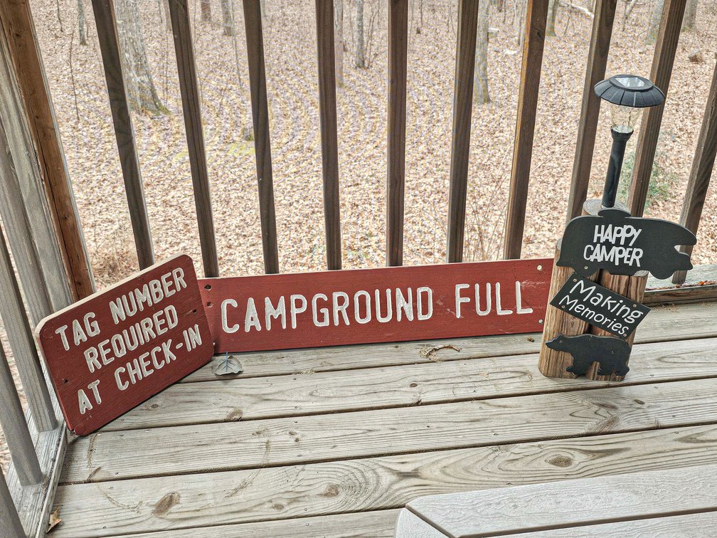 Campground Signs and Solar Light