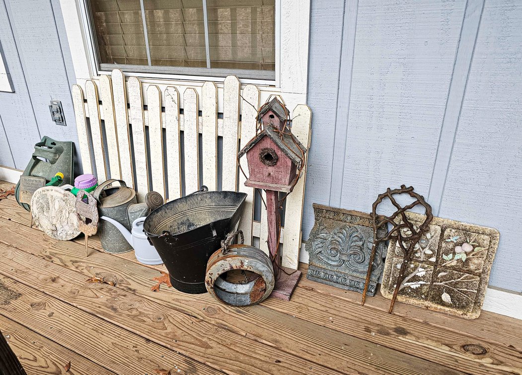 Garden and Outside Decor on Front Porch