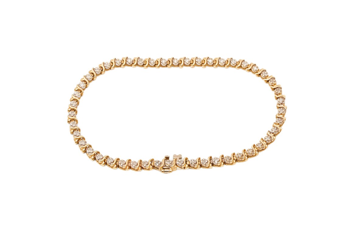 14K Y. Gold Tennis Bracelet- 8.25 G