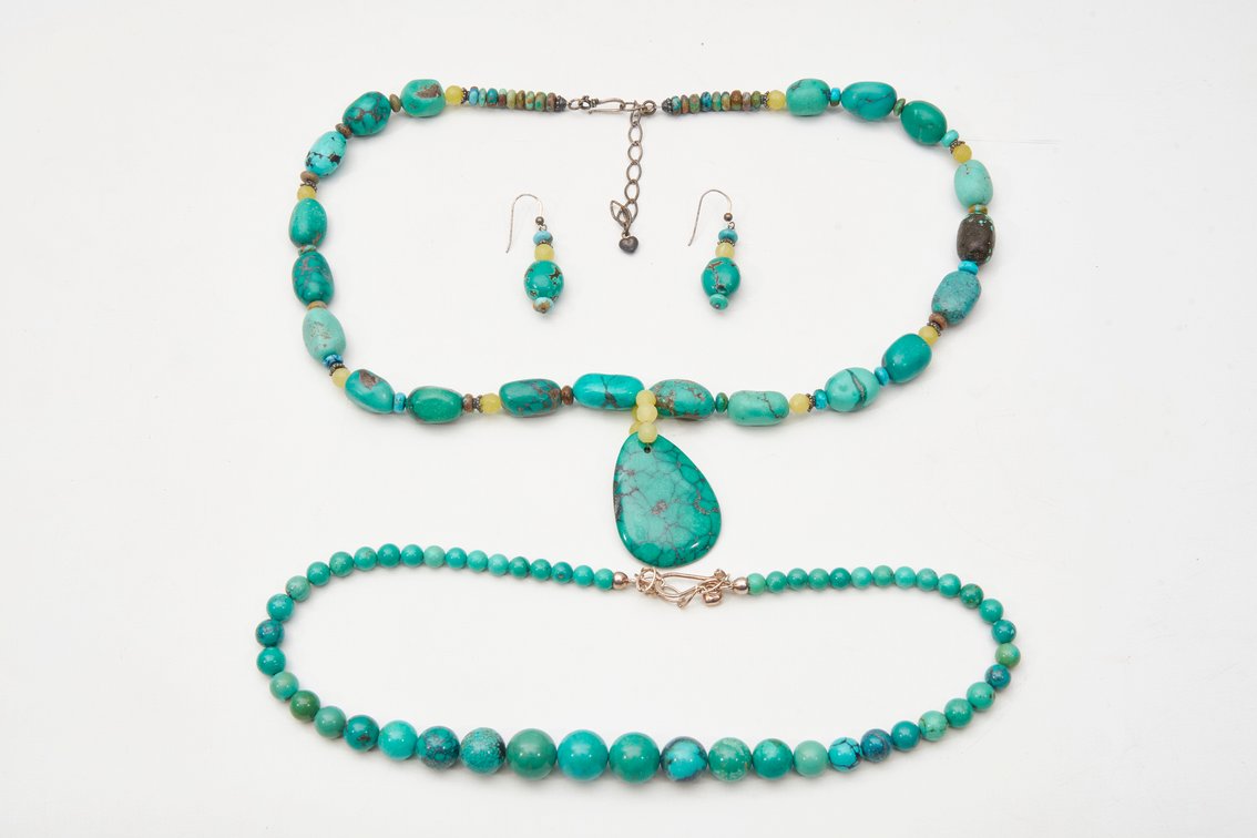 Sterling Silver & Turquoise Jewelry- 151.72 G