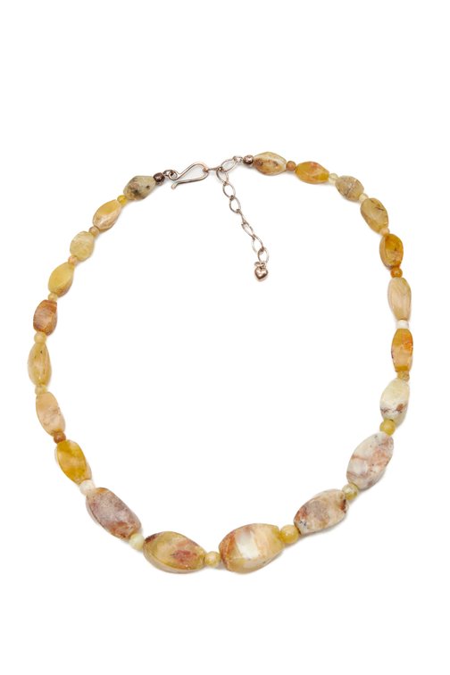 Sterling Silver & Amber Necklace- 58.34 G