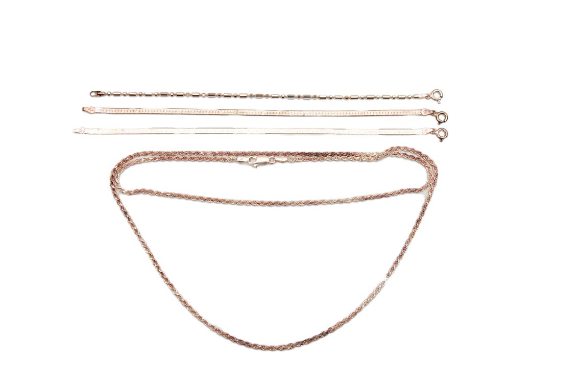 Sterling Silver Chain & Bracelets- 22.26 G