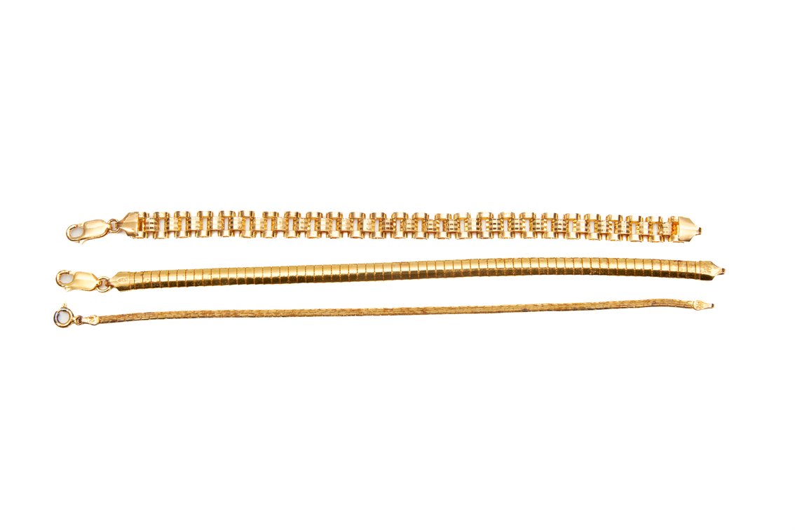 Gold Plated Sterling Silver Bracelets- 24.53 G