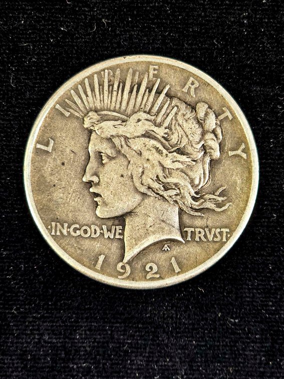 1921 Peace Silver Dollar, VF Condition
