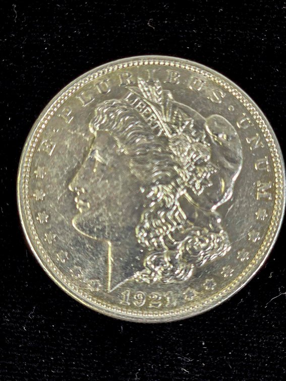 1921 Morgan Silver Dollar, AU Condition