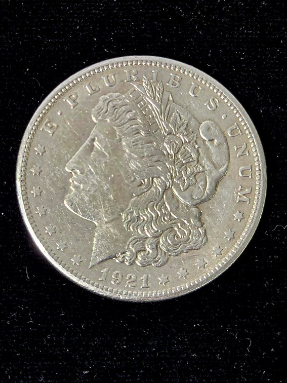 1921-S Morgan Silver Dollar, XF Condition
