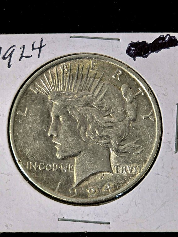 1924 Peace Silver Dollar, XF Condition