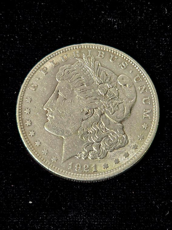1921 Morgan Silver Dollar, United States, AU Condition
