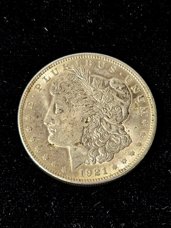 1921 Morgan Silver Dollar, AU Condition
