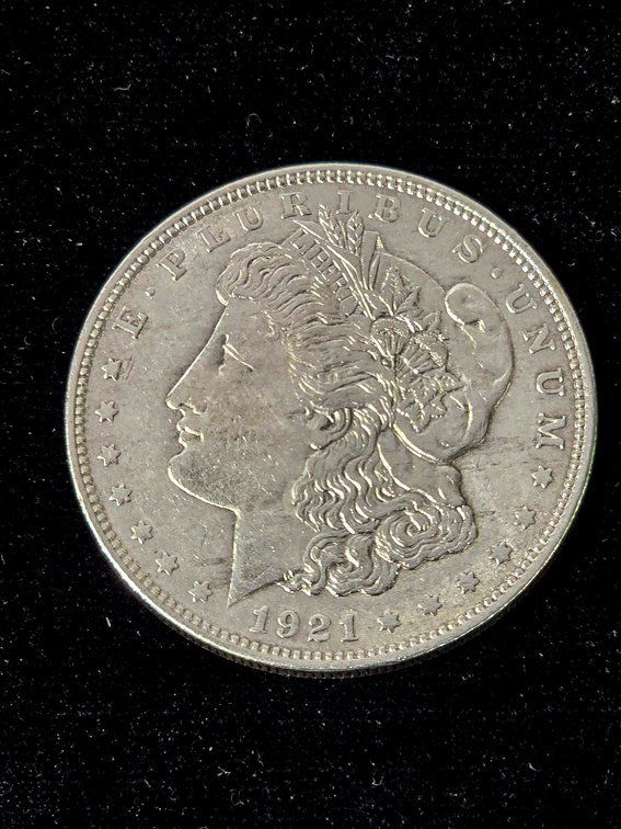 1921 Morgan Silver Dollar, AU Condition