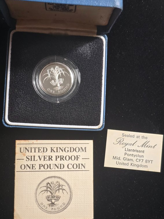 1985 United Kingdom- Silver Proof- 1 Pound Coin