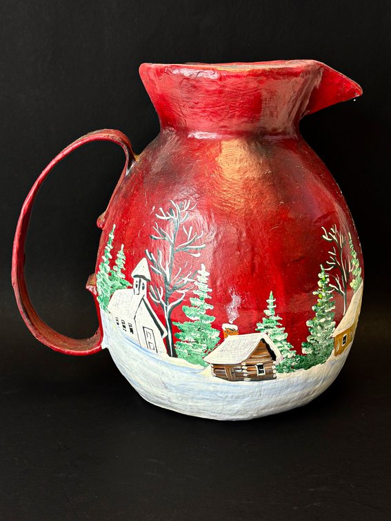 Janice Palmer Gourd Art Pitcher