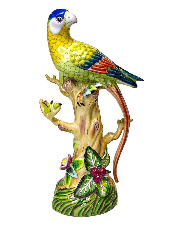 Hand-Painted Ceramic Parrot by Andrea by Sadek