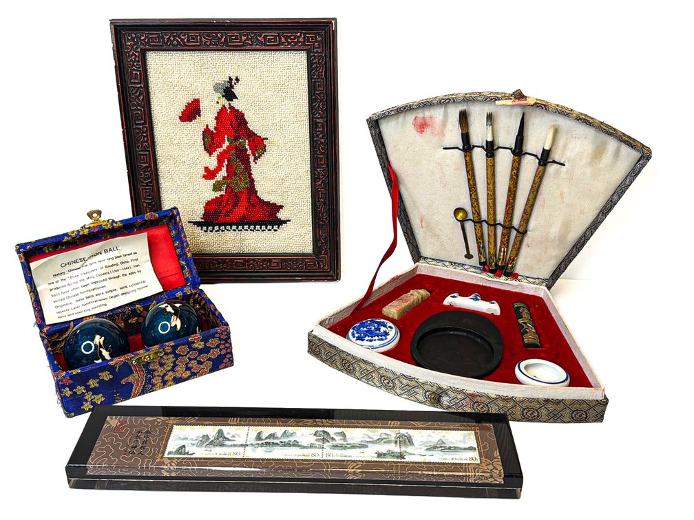 Vintage Chinese Calligraphy Set and More