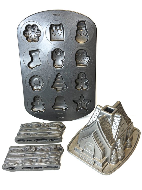 John Wright, Wilton, and Nordic Ware Cast Baking Molds