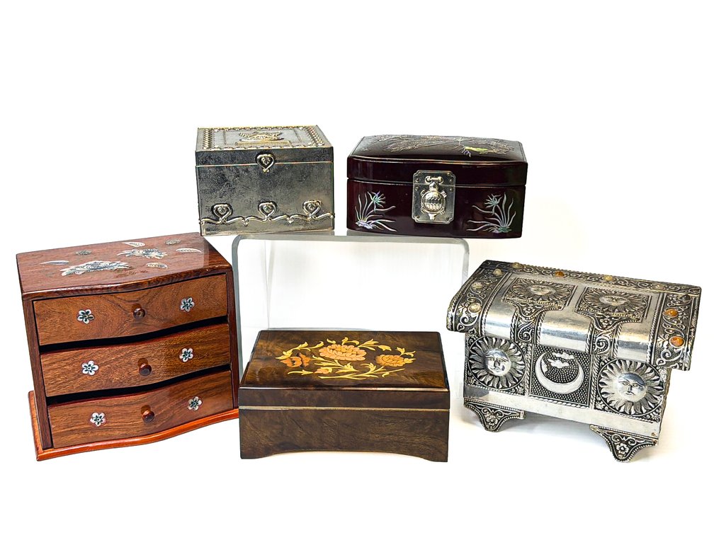 Five Unique Jewelry and Trinket Boxes