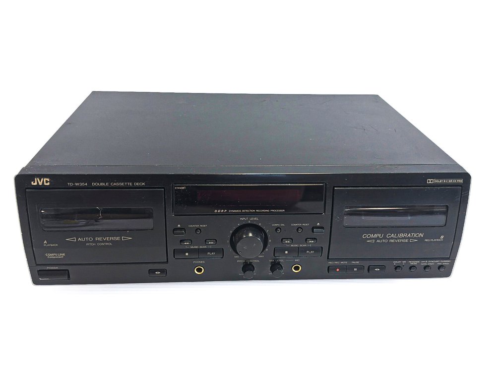 JVC TD-W354BK Double Cassette Deck with Dolby Noise Reduction