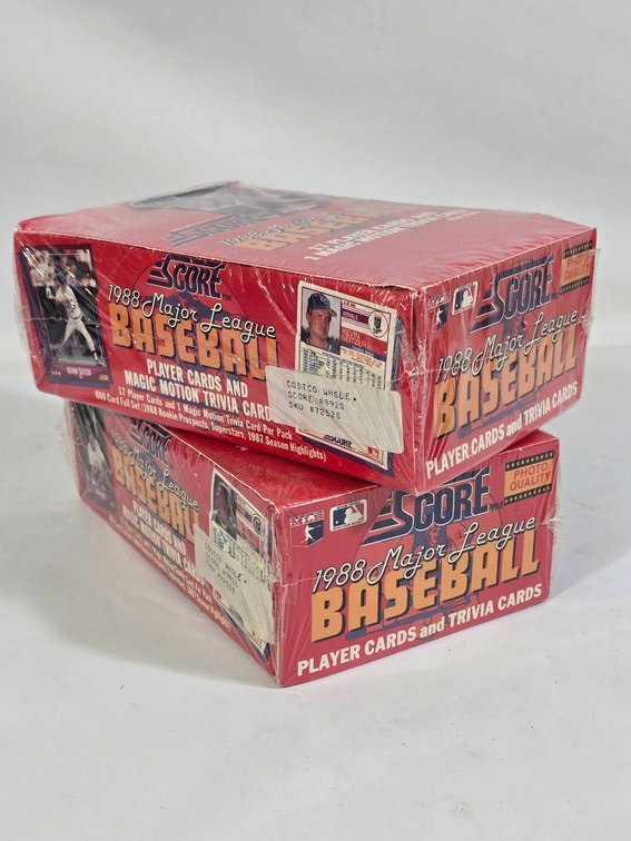 1988 Score Major League Baseball Trading Card Boxes (2 Sealed Sets)