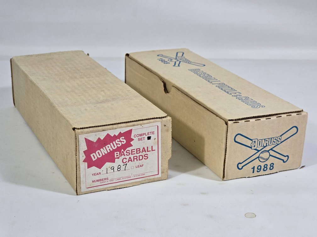 1987 and 1988 Donruss Complete Baseball Card Sets in Original Boxes
