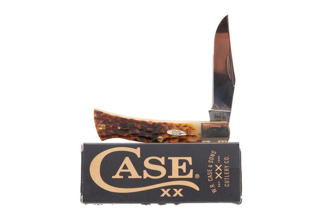 Case XX BR61135 Amber Bone Axe Handle Knife - NIB