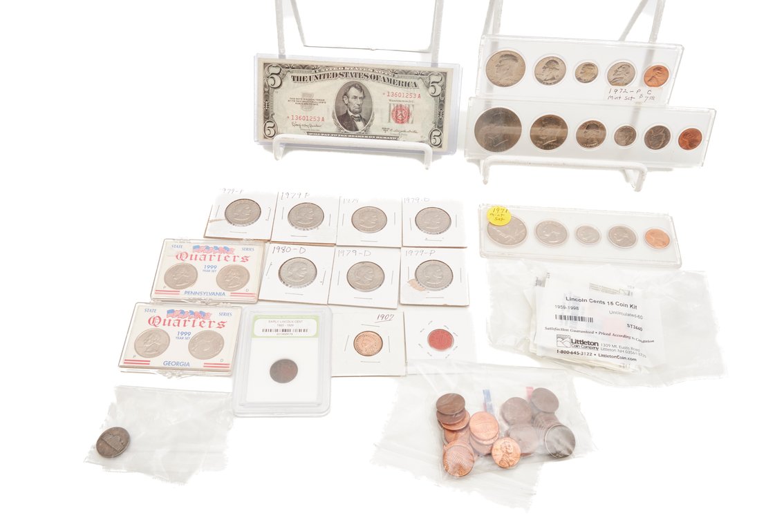 Large US Coin Assortment + More