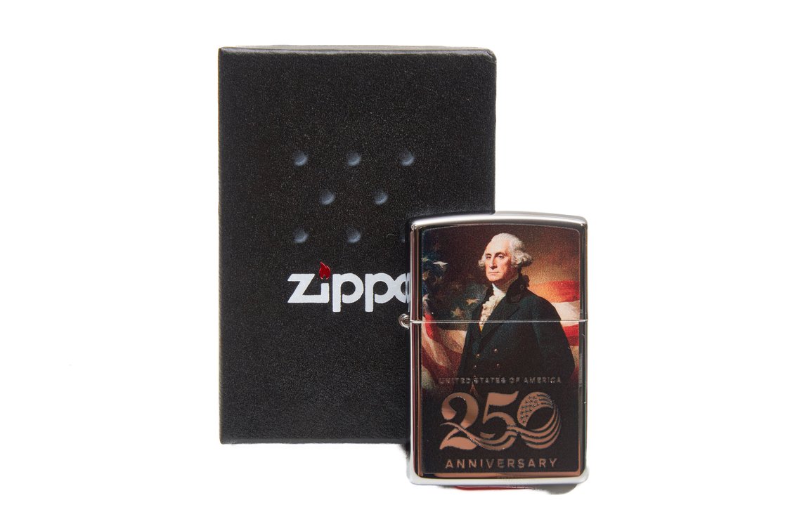 Zippo USA 250th Anniv. Lighter w/G Washington -NIB