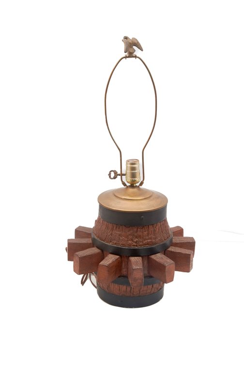Wagon Wheel Hub Lamp